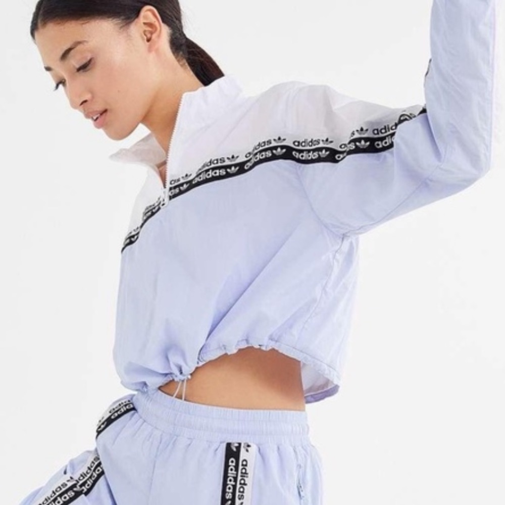 Adidas Cropped Zip Windbreaker/sweater